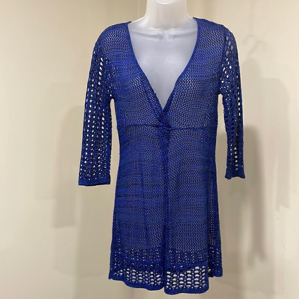 NWOT New Directions Crochet Style Sweater. Size S Small 4/6
